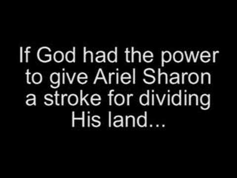 Se Deus tiver o poder de dar a Sharon um colapso por dividir Sua terra...